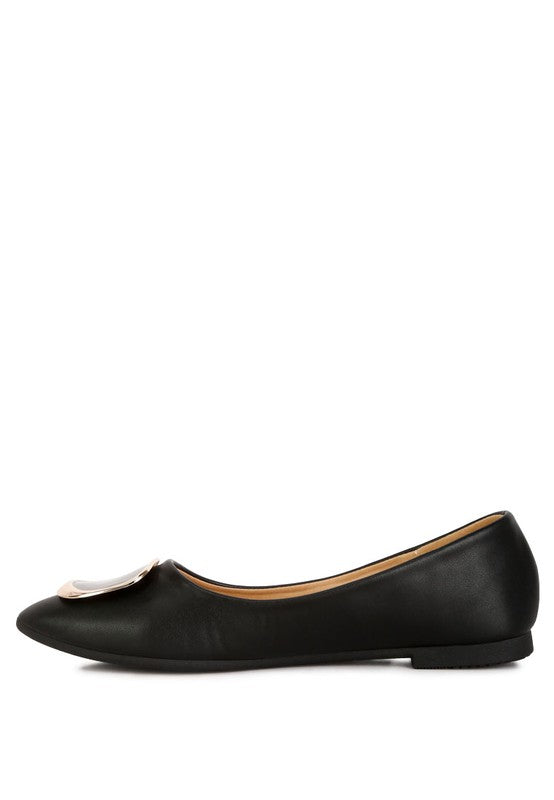 Karder Brooch Detail Ballet Flats - Undeniably LUXE