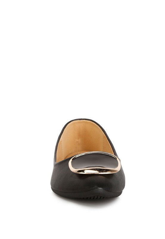 Karder Brooch Detail Ballet Flats - Undeniably LUXE