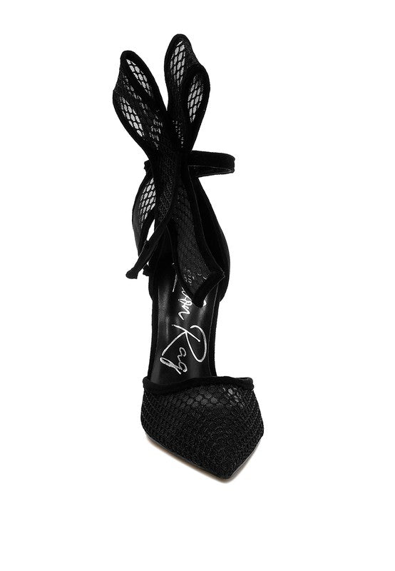 Big Bow Detail Stiletto Sandals