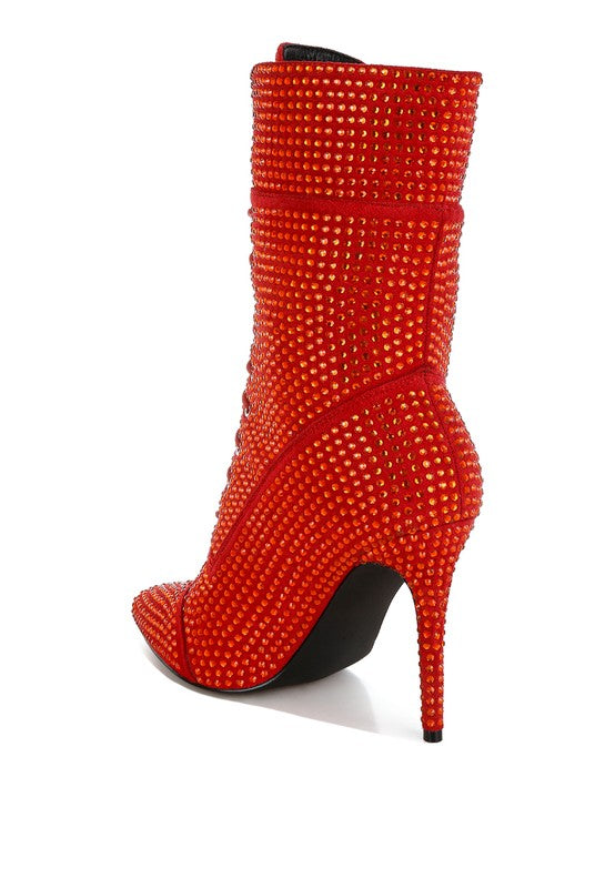Bella Rhinestone Embellished Boots - Undeniably LUXE