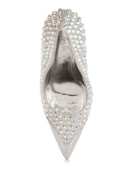 Super Fan Embellished Stiletto Pumps - Undeniably LUXE