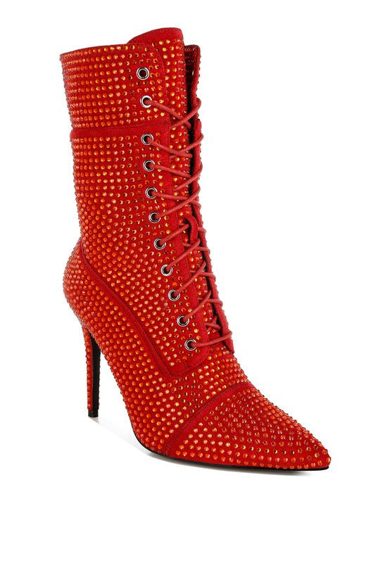 Bella Rhinestone Embellished Boots - Undeniably LUXE
